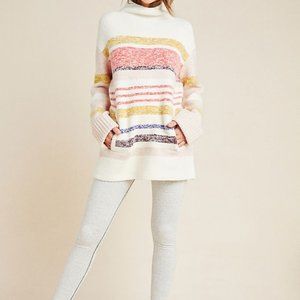 Anthropologie Soft & Cozy SKI Bumm ELANA Sweater Classic Tunic M striped snow